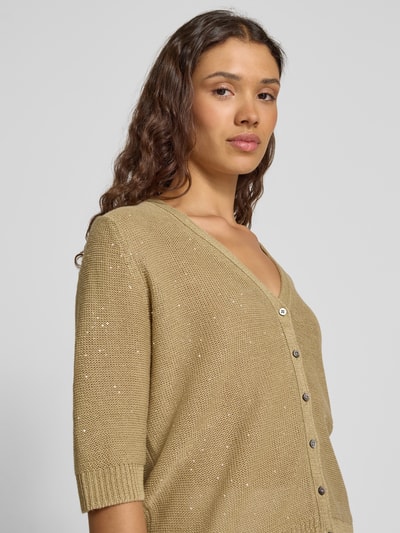 Hemisphere Leinencardigan mit 1/2-Arm Schilf 3
