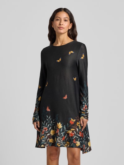 Apricot Minikleid mit Rundhalsausschnitt Black 4