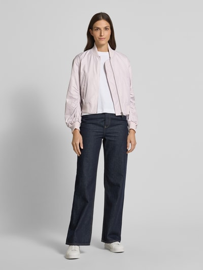 Marc O'Polo Relaxed Fit Bomberjacke mit gerippten Abschlüssen Lavender 1