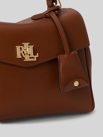 Lauren Ralph Lauren Handtas met echt leer met afneembare schouderband Cognac - 7