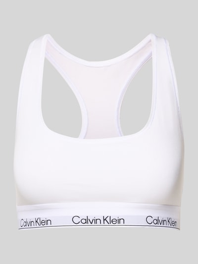 Calvin Klein Underwear Biustonosz typu bralette z paskiem z logo Biały 1
