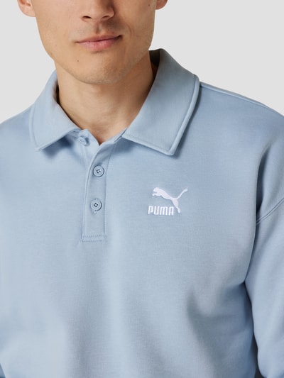 PUMA PERFORMANCE Sweatshirt mit Polokragen Modell 'Classics' Hellblau 3