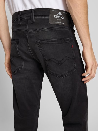 Replay Straight Leg Jeans im 5-Pocket-Design Modell 'GROVER' Anthrazit 3