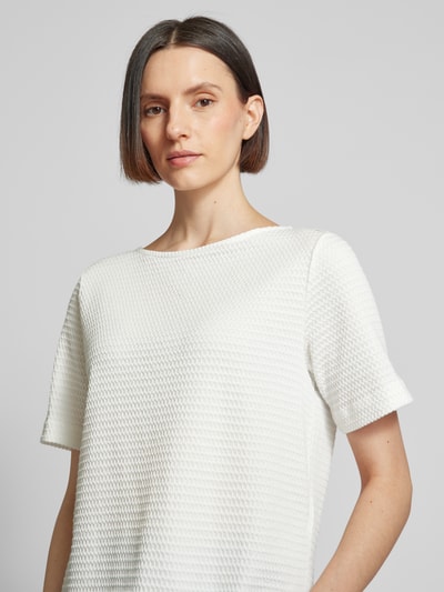 OPUS T-Shirt mit Strukturmuster Modell 'Serke' Offwhite 3