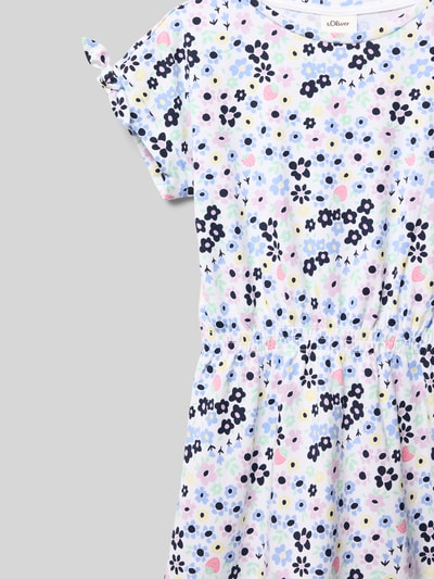 s.Oliver RED LABEL Getailleerde mini-jurk van katoenmix Wit - 2