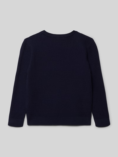 Blue Seven Regular fit pullover in gebreide look Marineblauw - 3