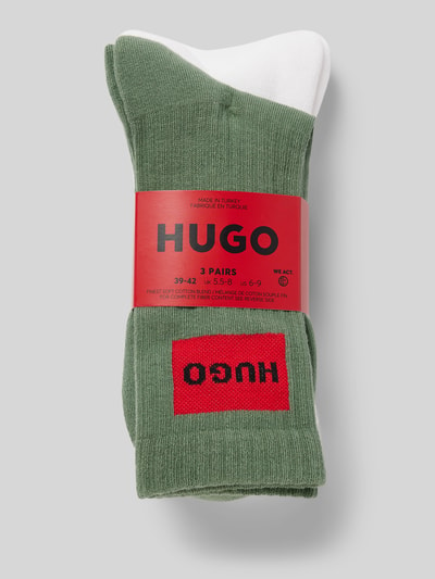 HUGO Socken mit Label-Stitching im 3er-Pack Gruen 3