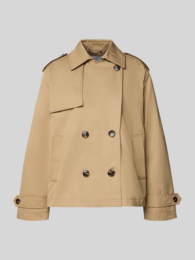 Jake*s Casual Trenchcoat in kurzem Design mit Baumwoll-Anteil Sand 2