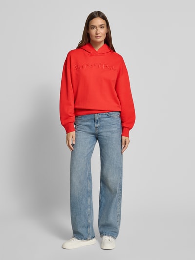 Marc O'Polo Regular fit hoodie van puur katoen Lichtrood - 1