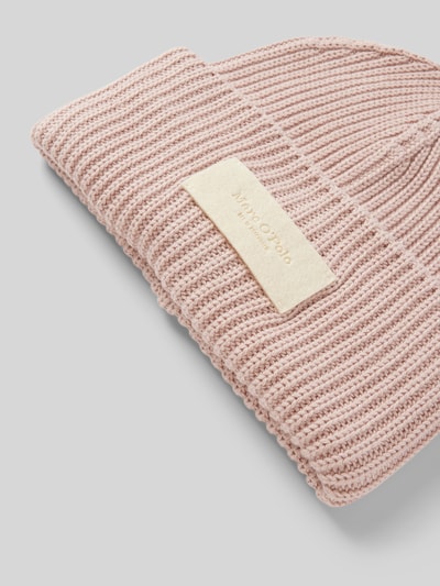 Marc O'Polo Beanie aus reiner Baumwolle Label-Patch Rose 2