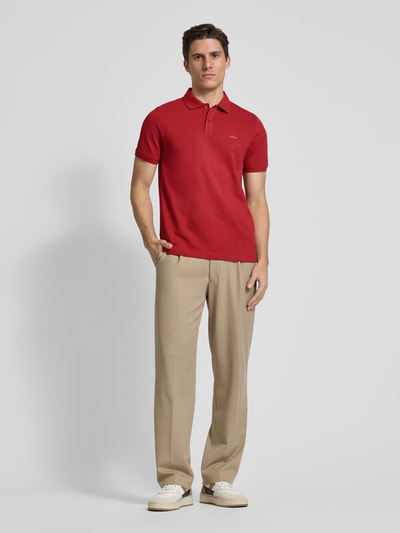 s.Oliver RED LABEL Regular Fit Poloshirt aus Baumwoll-Piqué Rot 1