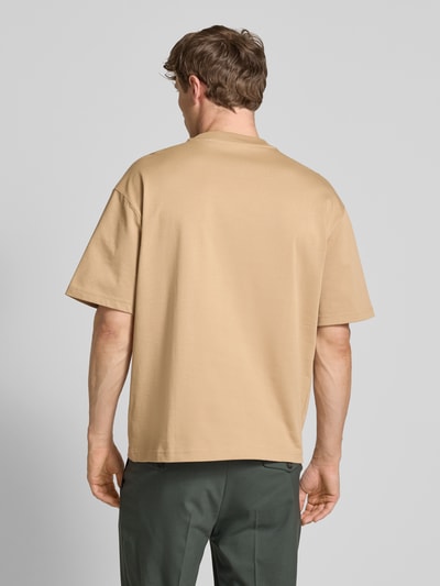 HUGO T-Shirt mit Label-Print Modell 'Dinkee' Beige 5