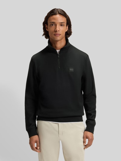 BOSS Orange Regular fit sweatshirt van puur katoen, model 'ZETRUST' Zwart - 4