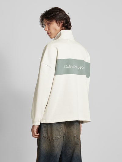 Calvin Klein Jeans Sweatshirt mit Stehkragen Modell 'COLORBLOCK' Offwhite 5