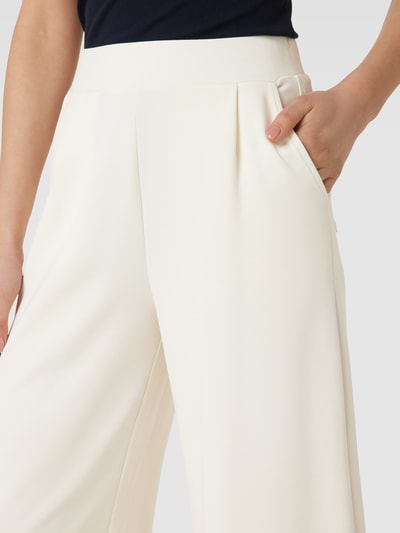 Rich & Royal Stoffen broek met verkorte pasvorm Offwhite - 3