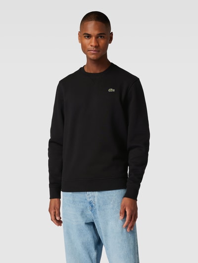 Lacoste Sweatshirt met labelpatch Zwart - 4