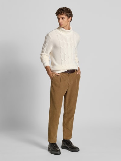 FTC-Cashmere Strickpullover aus Baumwoll-Kaschmir-Mix Offwhite 1