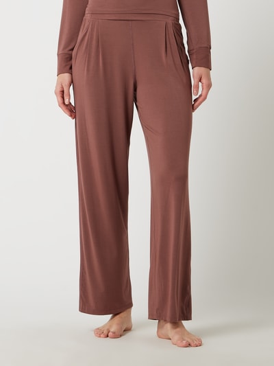 Donna Karan Lounge-Hose aus Modalmischung Rostrot 4