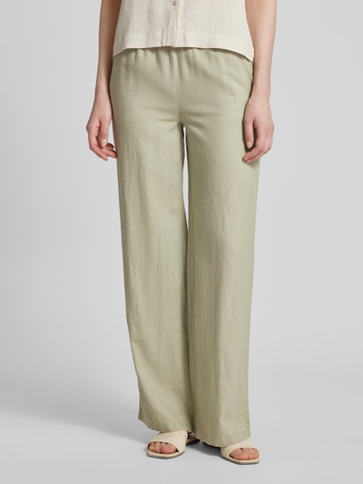 B.Young Leinenhose in unifarbenem Design Khaki 4