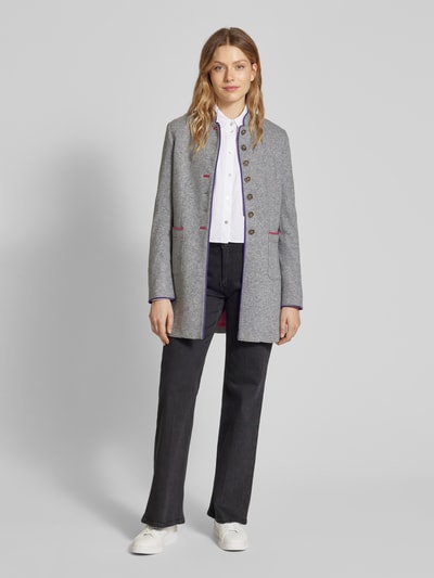 WHITE LABEL Lange blazer met knoopsluiting Lichtgrijs - 1