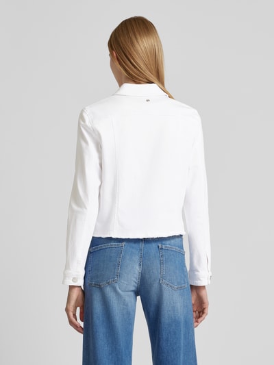 Marc Cain Jeansjack met paspelzakken op de borst Offwhite - 5