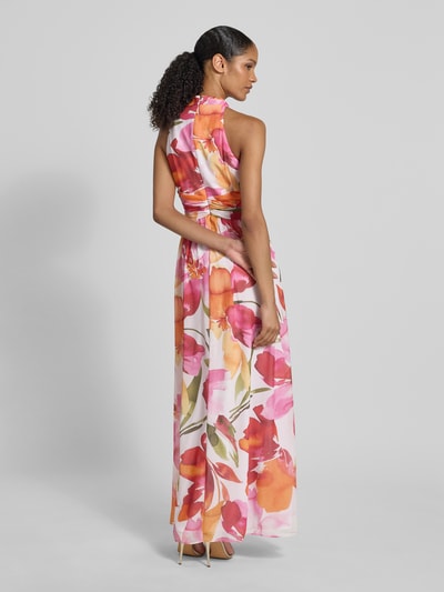 Adrianna Papell Maxikleid mit V-Ausschnitt und Taillenband Pink 5