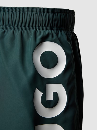 HUGO Badehose mit Label-Print Modell 'ABAS' Bottle 2