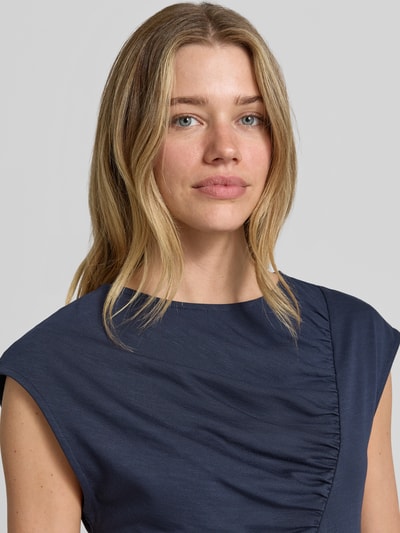 Christian Berg Woman T-shirt met ronde hals en draperieën Donkerblauw - 3