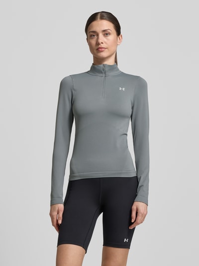 Under Armour Longsleeve mit Stehkragen und Reißverschluss Dunkelgrau 4