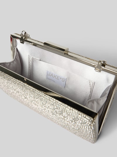 Jake*s Cocktail Clutch met strass-steentjes Zilver - 5