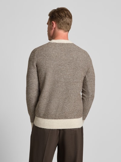 SELECTED HOMME Regular Fit Strickpullover mit Alpaka-Woll-Mix Modell 'RAI' Dunkelbraun 5