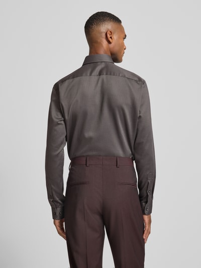 Christian Berg Men Regular Fit Businesshemd aus Baumwolle mit Kentkragen Mittelgrau 5