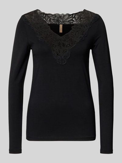 Soyaconcept Regular Fit Longsleeve aus Lyocell-Mix Modell 'Marica' Black 2