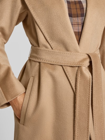 Max Mara Studio Regular fit wollen mantel van een mix van kasjmier en alpaca, model 'SPIGA' Camel - 3