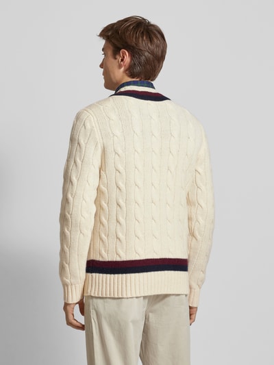 Polo Ralph Lauren Strickpullover mit Zopfmuster Offwhite 5