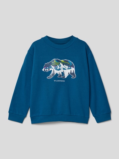 Mayoral Sweatshirt met motiefprint Petrol - 1