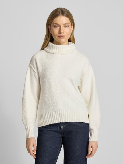 s.Oliver RED LABEL Golf o kroju regular fit z mieszanki bawełny Złamany biały 4