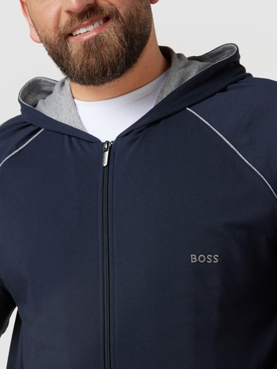 Boss Black Big&Tall Bluza rozpinana PLUS SIZE z detalami w kontrastowym kolorze Ciemnoniebieski 3