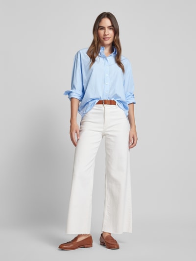 s.Oliver RED LABEL Relaxed fit overhemdblouse met overhemdkraag Bleu - 1