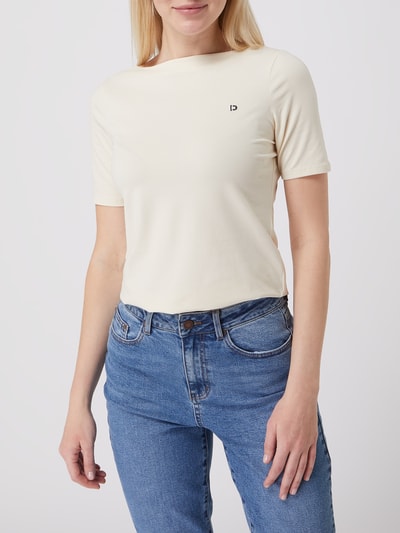 Tom Tailor Denim T-Shirt mit U-Boot-Ausschnitt  Beige 4