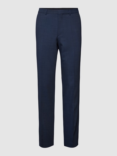 HUGO Slim fit pantalon met scheerwol, model 'Hesten' Donkerblauw - 2