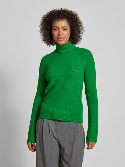 Liu Jo White Gebreide pullover met labelstitching Groen - 4