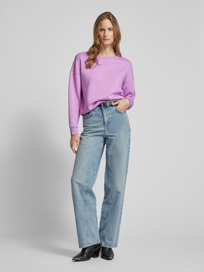 MSCH Copenhagen Bluza o kroju oversized z prążkowanymi wykończeniami Purpurowy 1