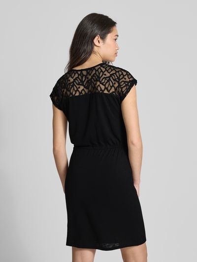 Only Getailleerde knielange jurk met kant, model 'SINDY LIFE' Zwart - 5
