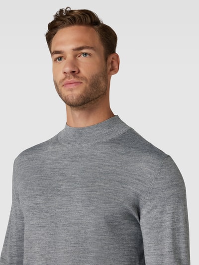 SELECTED HOMME Gebreide pullover met turtleneck, model 'TOWN' Zilver - 3