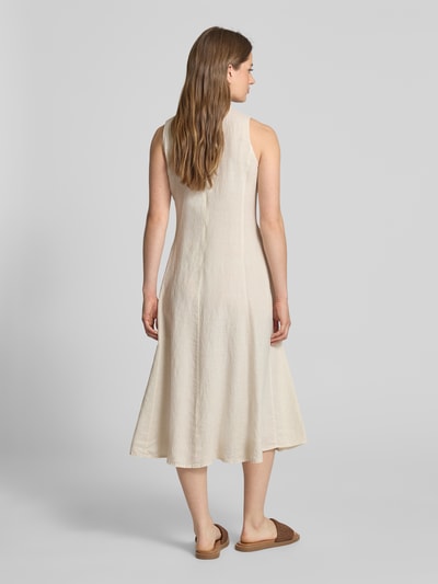 Marc O'Polo A-Linien Leinenkleid ohne Ärmel Sand 5