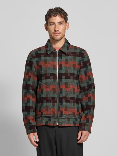 PAUL SMITH Hemdjacke mit Reißverschluss Rostrot 4