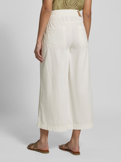 Cambio Wide Leg Stoffhose mit verkürztem Schnitt Modell 'ALM' Ecru 5
