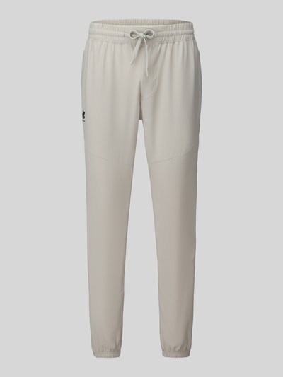 Under Armour Relaxed Fit Trainingshose mit Label-Print Khaki 2