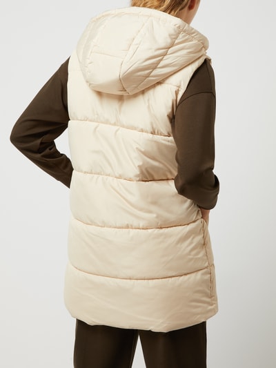 Pieces Bodywarmer met capuchon, model 'New Puffer' Offwhite - 5